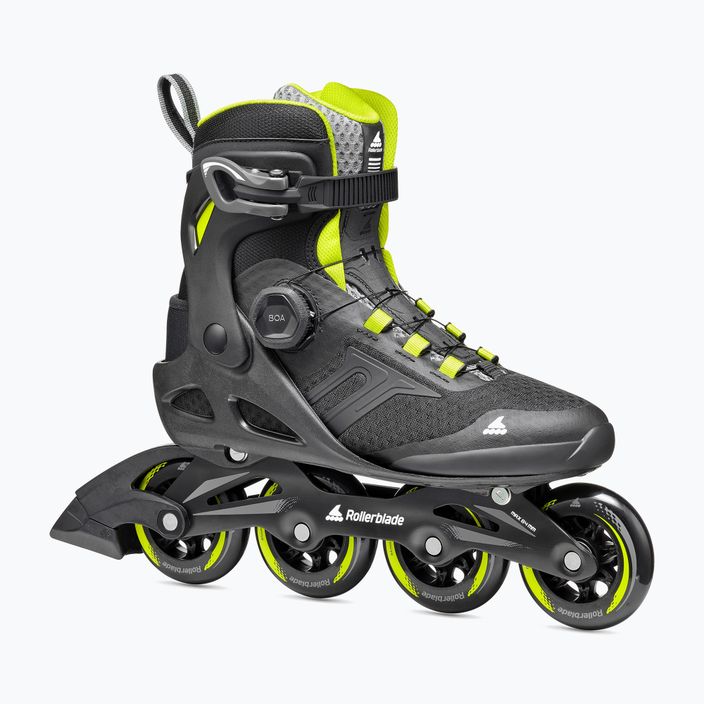 Men's Rollerblade Macroblade 84 BOA roller skates black/green 07370600 8