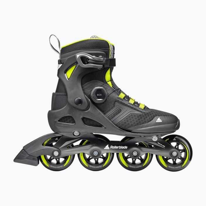 Men's Rollerblade Macroblade 84 BOA roller skates black/green 07370600 9