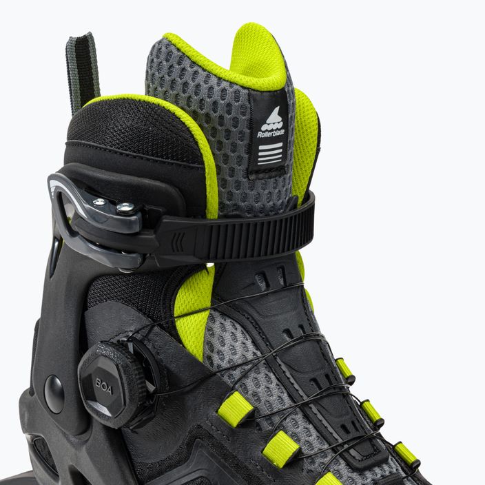 Men's Rollerblade Macroblade 84 BOA roller skates black/green 07370600 5