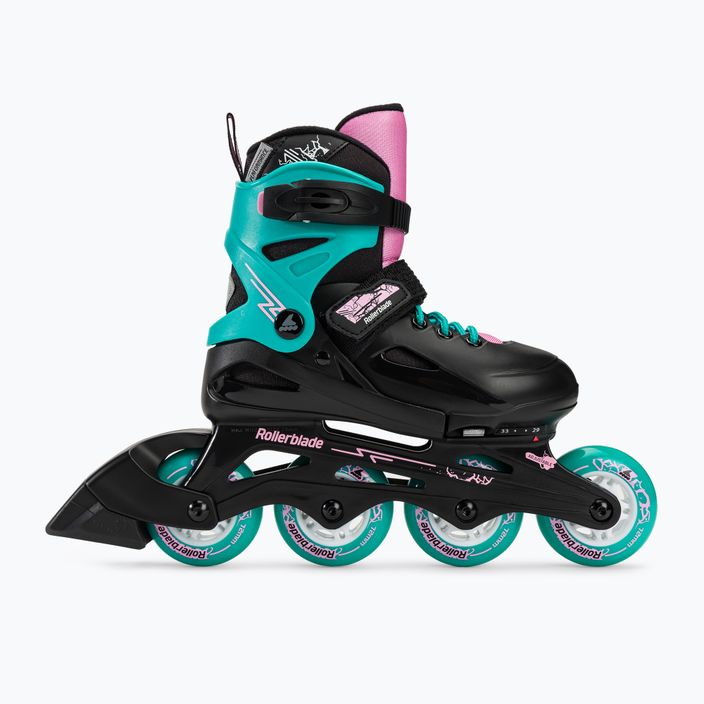 Rollerblade Fury black sea/green children's roller skates 2