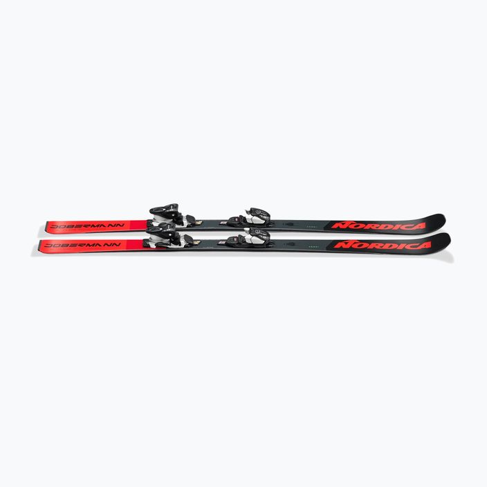 Children's downhill skis Nordica Doberman Combi Pro S + J7.0 FDT black/red 9