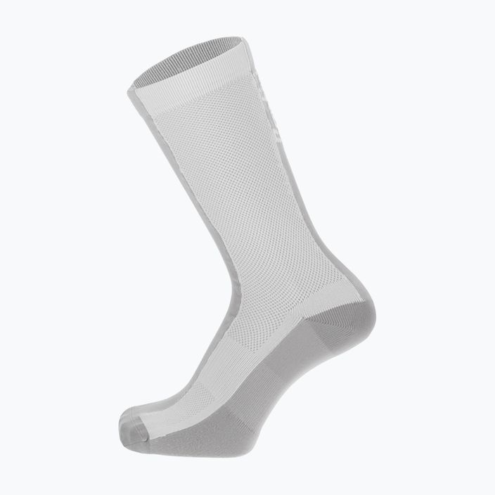 Santini Puro cycling socks white and grey 1S652QSKPUROBIXS 4