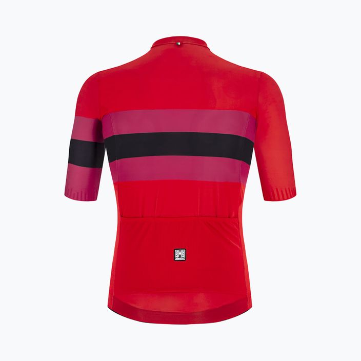 Santini Ecosleek Bengal men's cycling jersey red 2S94475CESLKBENGRSS 3