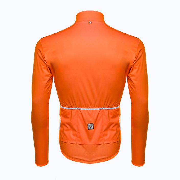 Santini Nebula Puro men's cycling jacket orange 2W33275NEBULPUROAFS 2