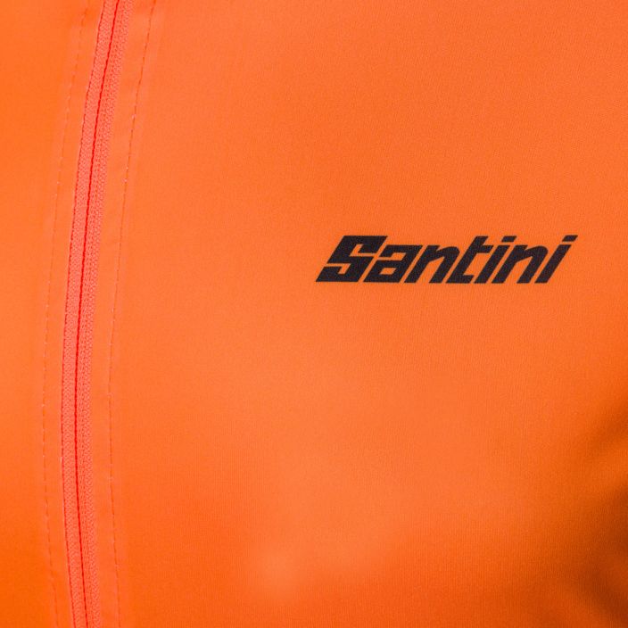 Santini Nebula Puro men's cycling jacket orange 2W33275NEBULPUROAFS 3