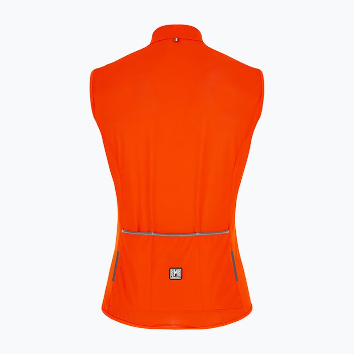 Santini Nebula Puro men's cycling waistcoat orange 2W54275NEBULPUROAFS 2