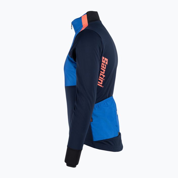 Men's Santini Vega Absolute blue and navy cycling jacket 3W50775VEGAABST 4