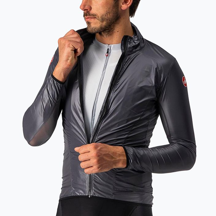 Men's cycling jacket Castelli Aria Shell dark gray 3