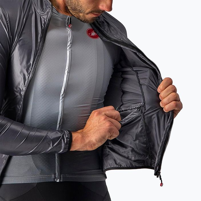 Men's cycling jacket Castelli Aria Shell dark gray 4