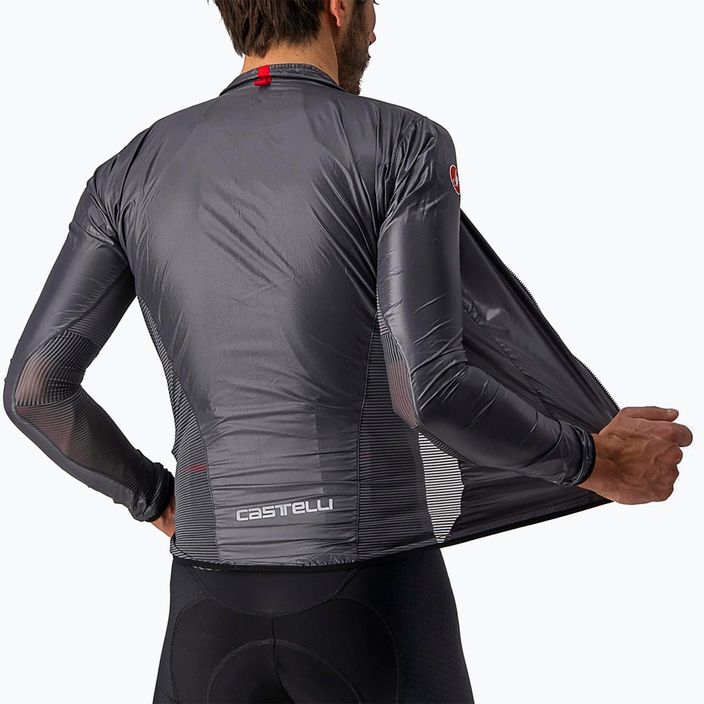 Men's cycling jacket Castelli Aria Shell dark gray 5