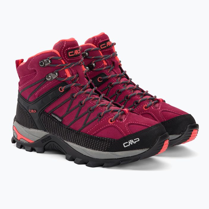Women's trekking boots CMP Rigel Mid Wp magenta/antracite 4