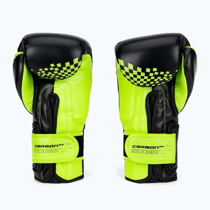 LEONE 1947 Carbon22 black-green boxing gloves GN222 2