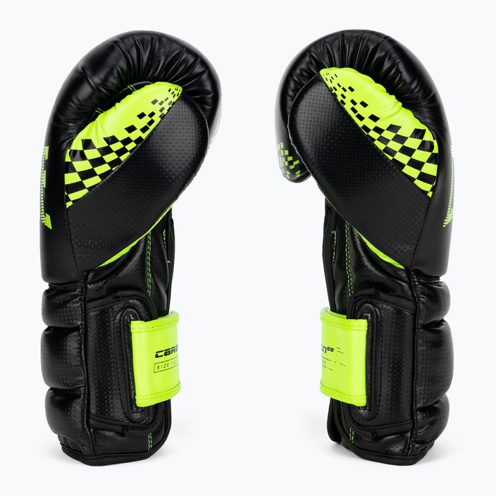 LEONE 1947 Carbon22 black-green boxing gloves GN222 4