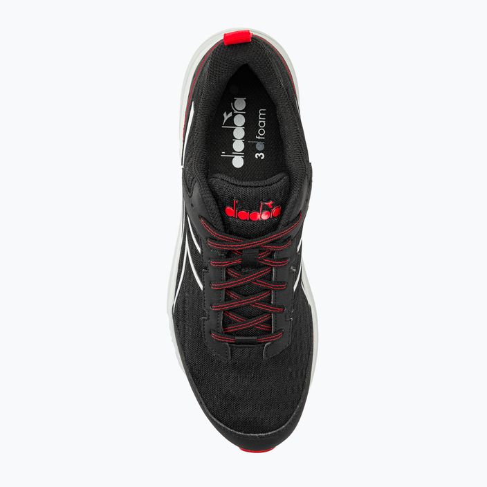 Men's Diadora Snipe black/silver/red running shoes 6