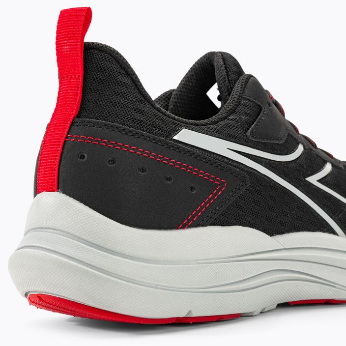 Men's Diadora Snipe black/silver/red running shoes 9
