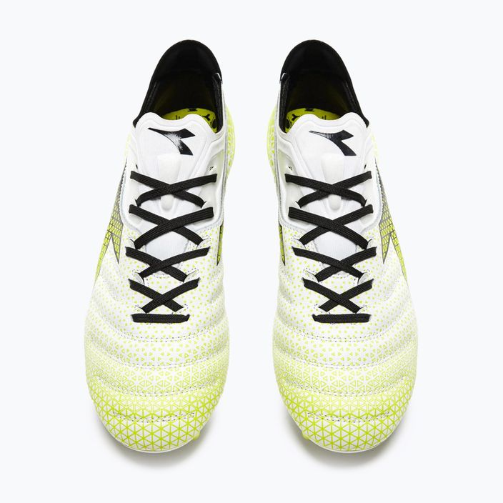 Men's Diadora Brasil Elite Tech GR LPX football boots white/black/fluo yellow 13