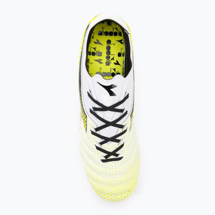 Men's Diadora Brasil Elite Tech GR LPX football boots white/black/fluo yellow 6