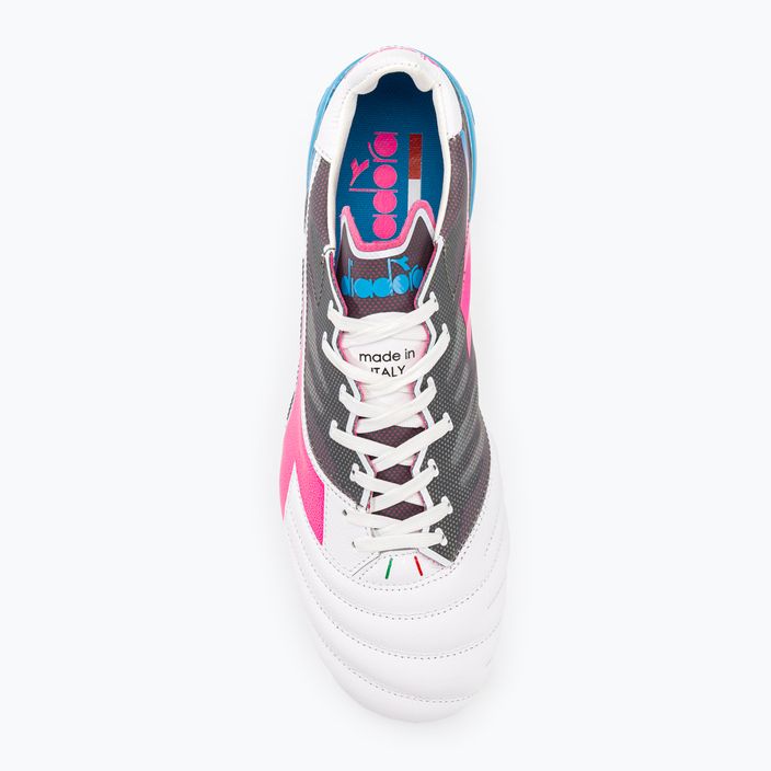 Men's Diadora Brasil Elite Veloce GR ITA LPX football boots white/pink fluo/blue fluo 6