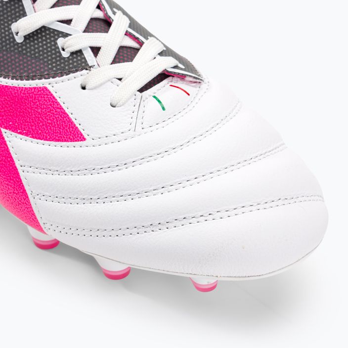 Men's Diadora Brasil Elite Veloce GR ITA LPX football boots white/pink fluo/blue fluo 7