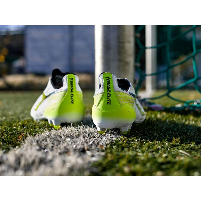 Men's Diadora Brasil Elite Tech GR ITA LPX football boots white/black/fluo yellow 19
