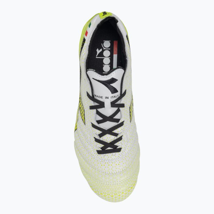 Men's Diadora Brasil Elite Tech GR ITA LPX football boots white/black/fluo yellow 6