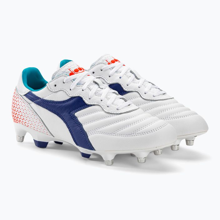 Men's football boots Diadora Brasil GR LT+ MPH white/navy 4