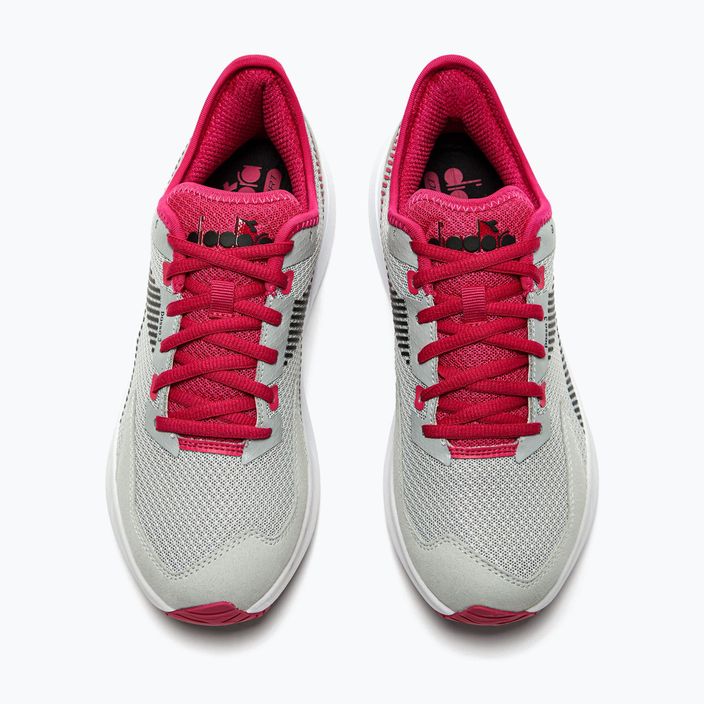 Women's running shoes Diadora Passo 3 silver dd/blk/rubine red c 13