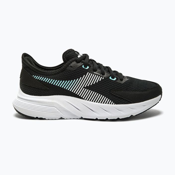 Women's running shoes Diadora Passo 3 black/white/aruba blue 11