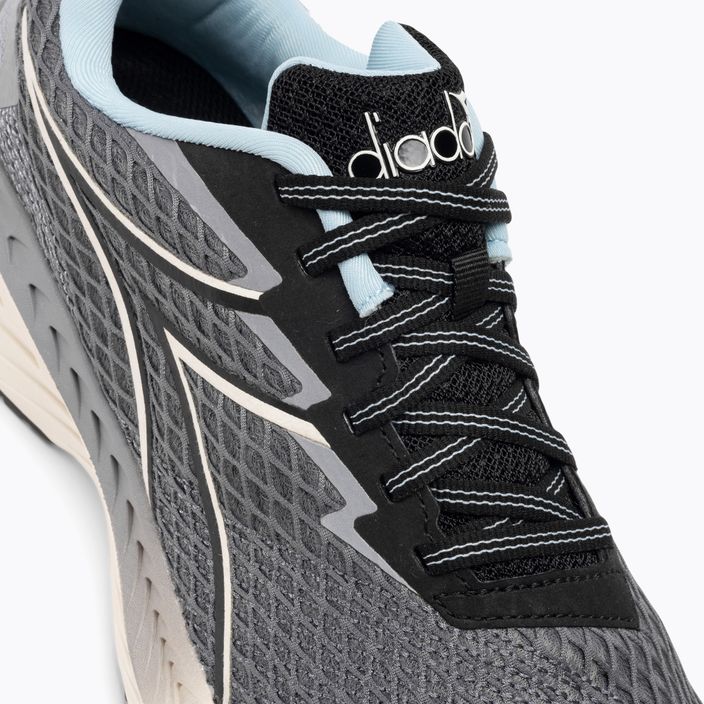 Men's Diadora Strada steel gray/black running shoes 8