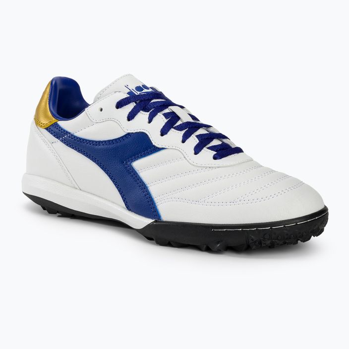 Men's football boots Diadora Brasil 2 R TFR white/blue/gold