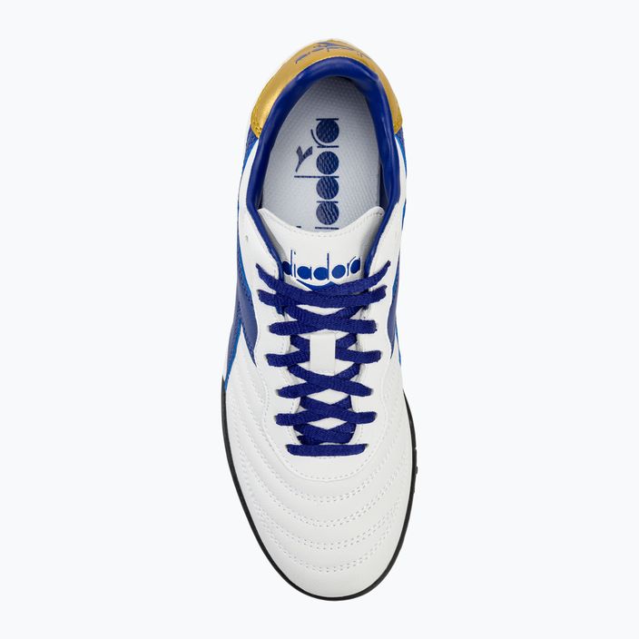 Men's football boots Diadora Brasil 2 R TFR white/blue/gold 5