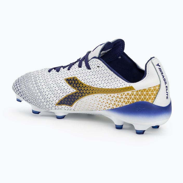 Men's Diadora Brasil Elite Tech GR ITA LPX football boots white/blue/gold 3