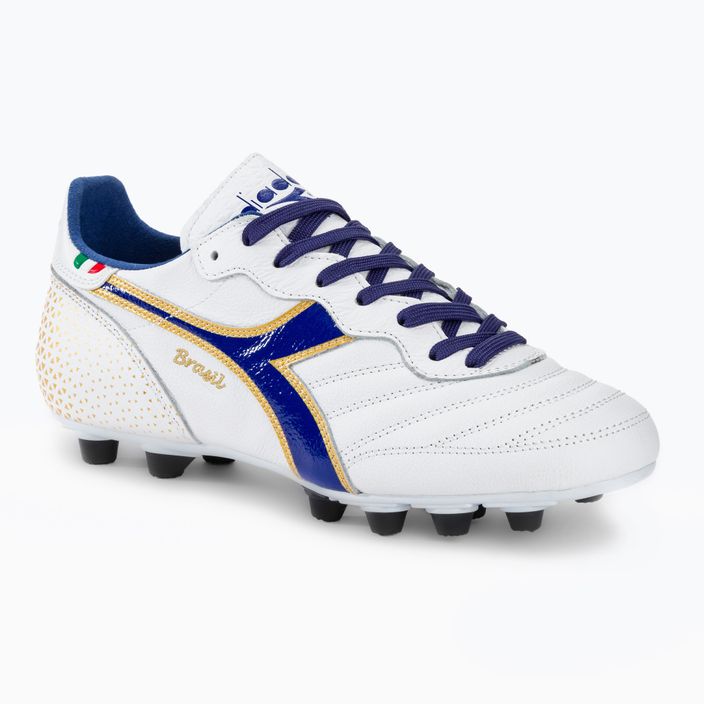 Men's football boots Diadora Brasil Italy OG GR LT+ MDPU white/blue/gold