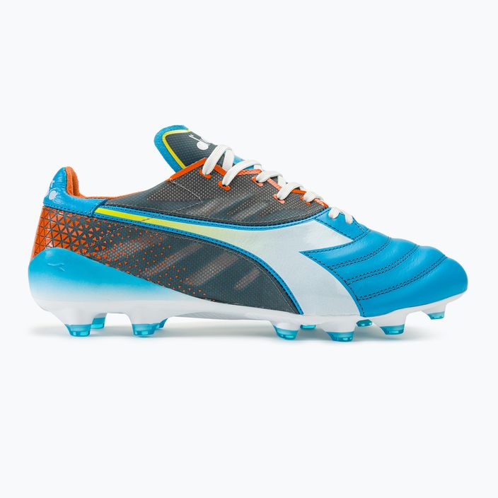 Men's Diadora Brasil Elite Veloce GR ITA LPX blue fluo/white/orange football boots 2