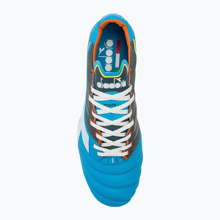 Men's Diadora Brasil Elite Veloce GR ITA LPX blue fluo/white/orange football boots 5