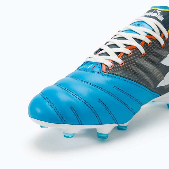 Men's Diadora Brasil Elite Veloce GR ITA LPX blue fluo/white/orange football boots 7