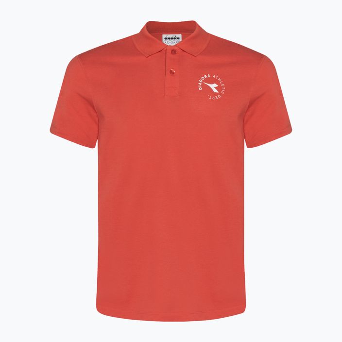 Men's Diadora Essential Sport rosso cayenne polo shirt