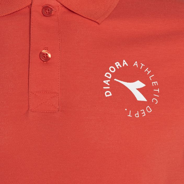 Men's Diadora Essential Sport rosso cayenne polo shirt 3
