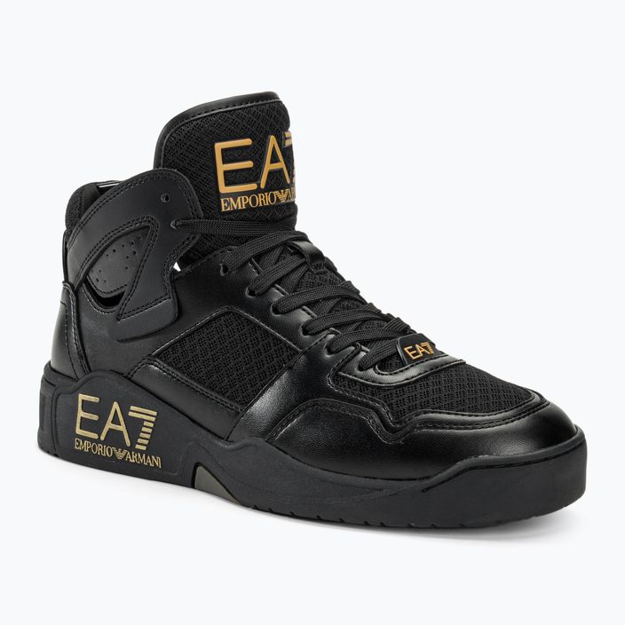 EA7 Emporio Armani Basket Mid triple black/gold shoes