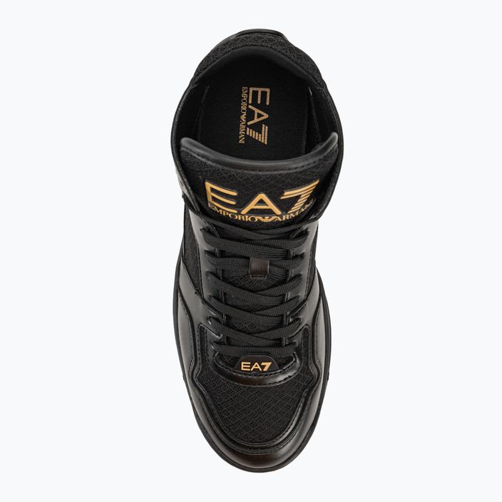 EA7 Emporio Armani Basket Mid triple black/gold shoes 5