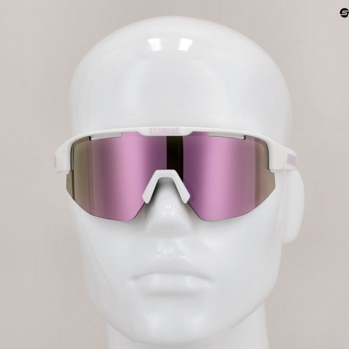 Bliz Matrix S3 matt white purple logo / brown pink multi 52304-04 cycling glasses 7
