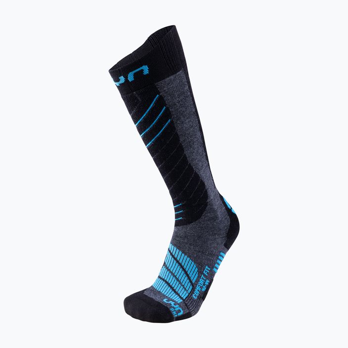 Men's ski socks UYN Ski Comfort Fit medium grey/melange/azure 6