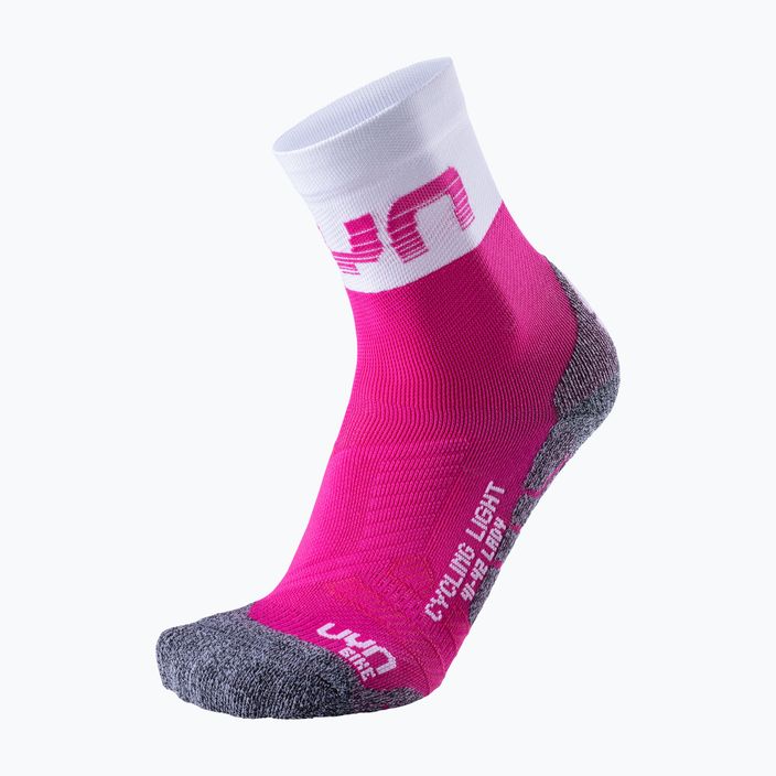 Women's cycling socks UYN Light pink/white 5