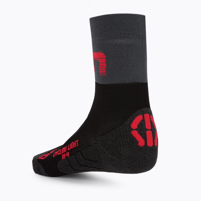 Men's cycling socks UYN Light black /grey/hibiscus 2