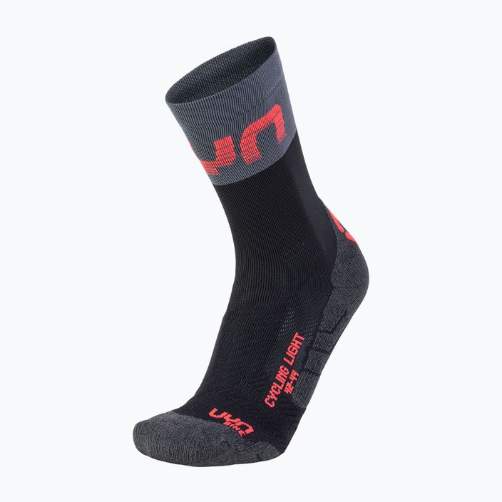 Men's cycling socks UYN Light black /grey/hibiscus 4