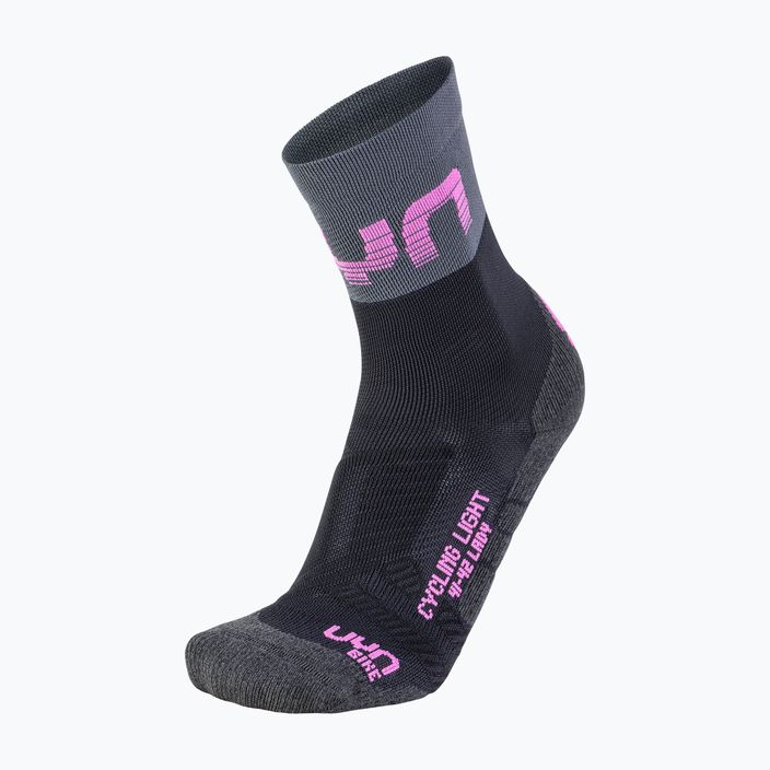 Women's cycling socks UYN Light black /grey/rose violet 5