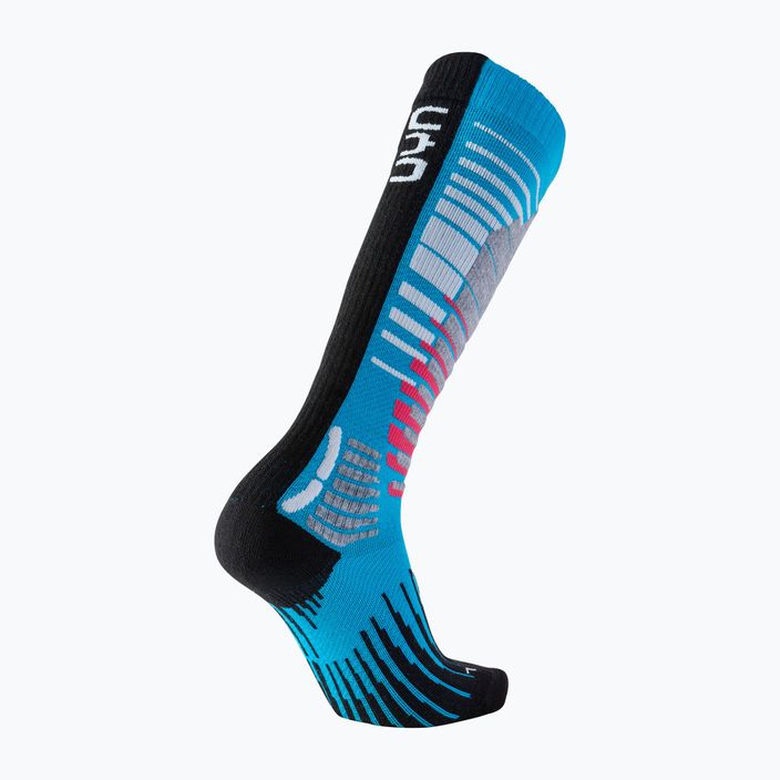 Women's snowboard socks UYN Ski Snowboard turquoise/black 6