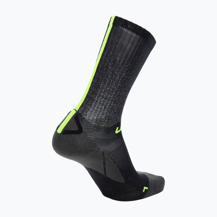Men's cycling socks UYN Aero black/lime 2