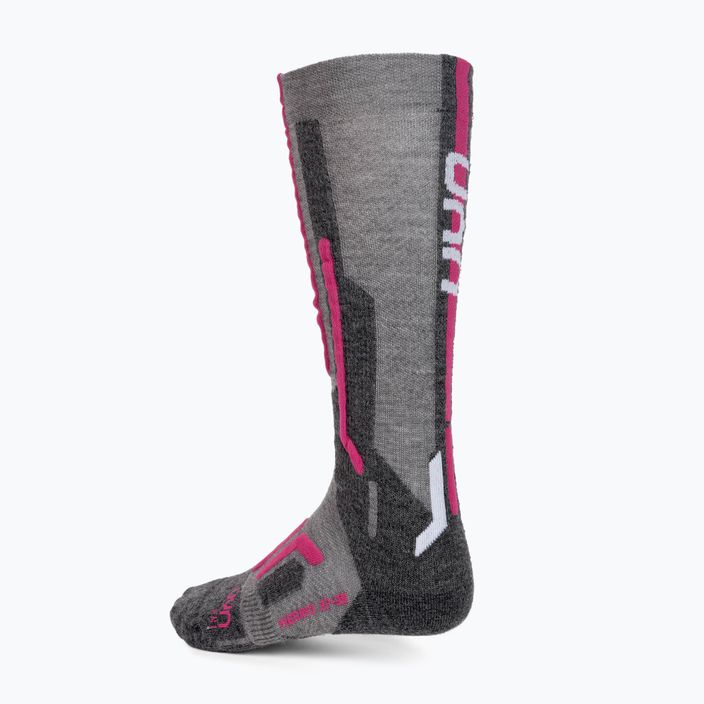 Women's ski socks UYN Ski Merino light grey/pink 3