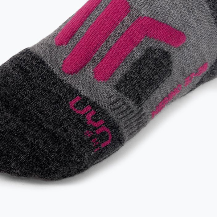 Women's ski socks UYN Ski Merino light grey/pink 5